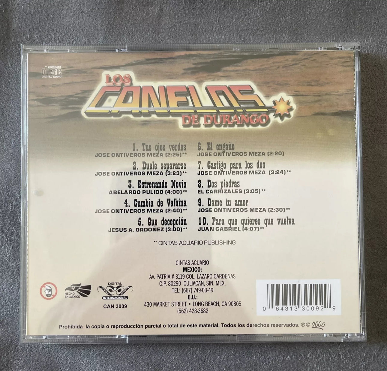 Canelos De Durango CD “CON AMOR y SENTIMIENTO” (RARE)