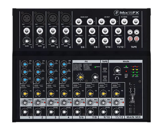 Mackie Mix12 12-Channel Compact Live Studio Mixer with Effects FX (OPEN BOX)