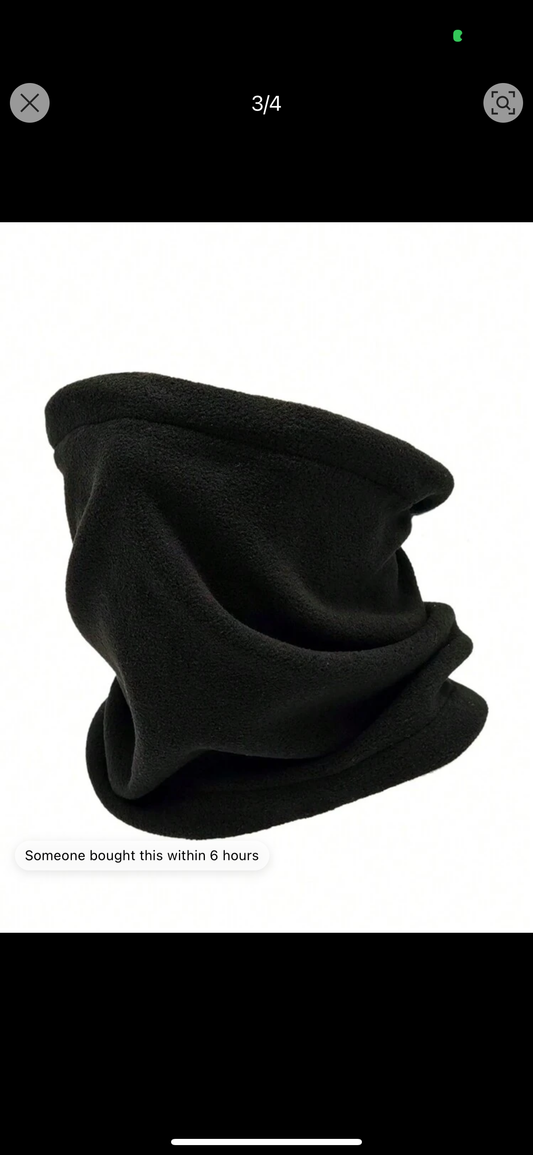 Neck Warmer Black (2PK)