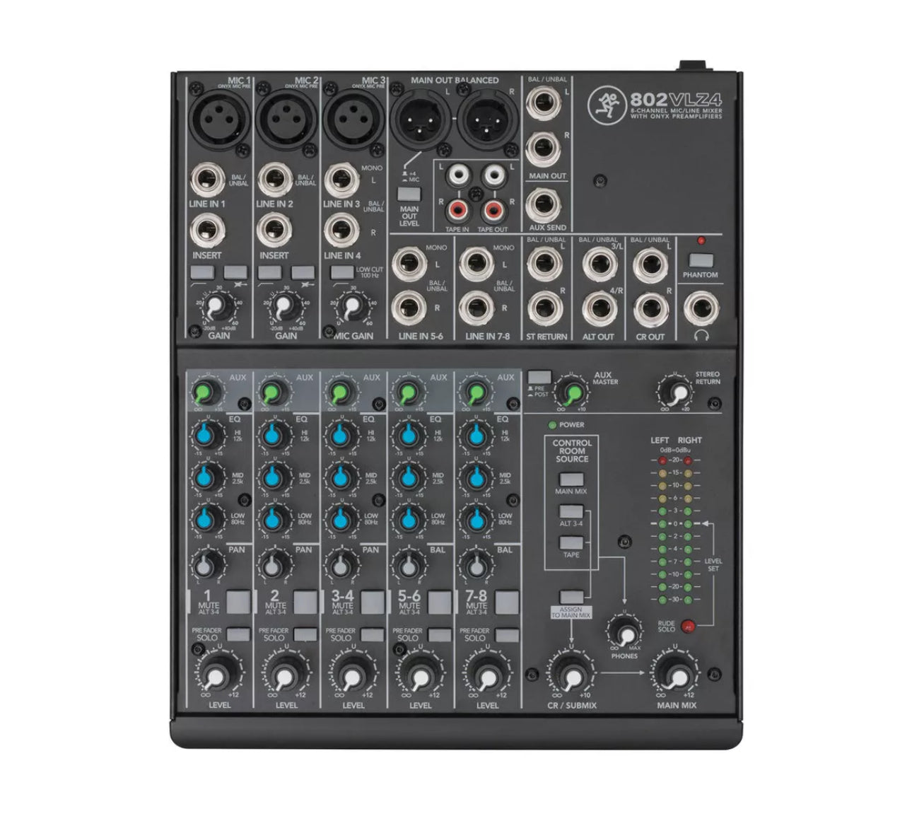 Mackie 802VLZ4 8-Channel Compact Mixer w/ Onyx Mic Preamps (REFURBISHED)