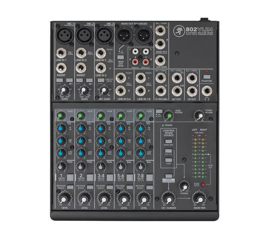 Mackie 802VLZ4 8-Channel Compact Mixer w/ Onyx Mic Preamps (REFURBISHED)