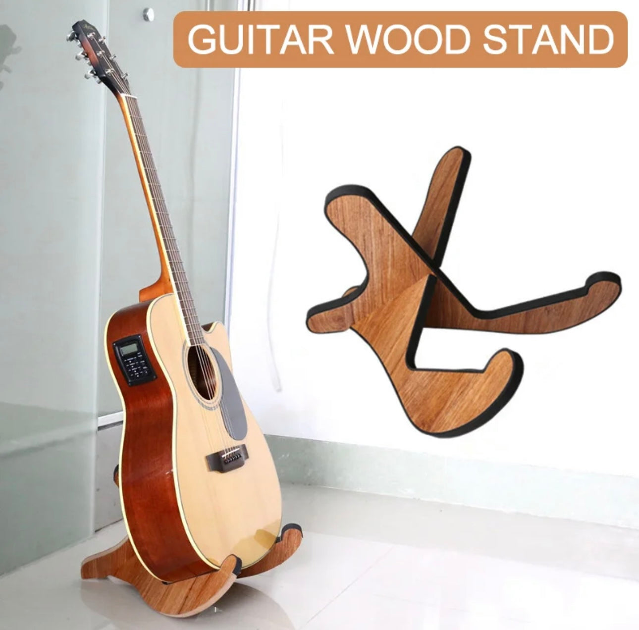 Wooden Guitar Stand