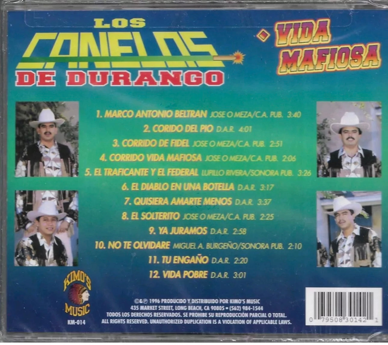 Canelos De Durango CD “VIDA MAFOISA”