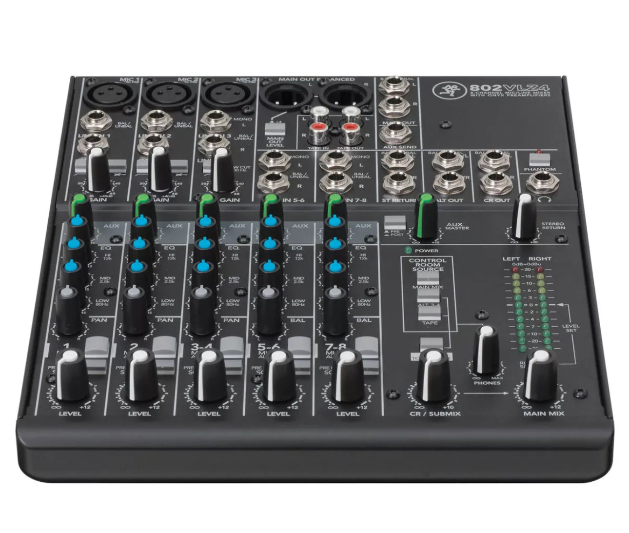 Mackie 802VLZ4 8-Channel Compact Mixer w/ Onyx Mic Preamps (REFURBISHED)