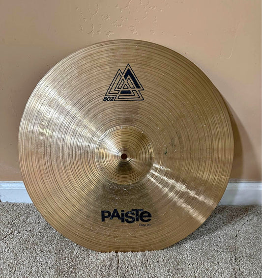 Paiste 802, 20” Ride Cymbal. Great Condition! No Defects!