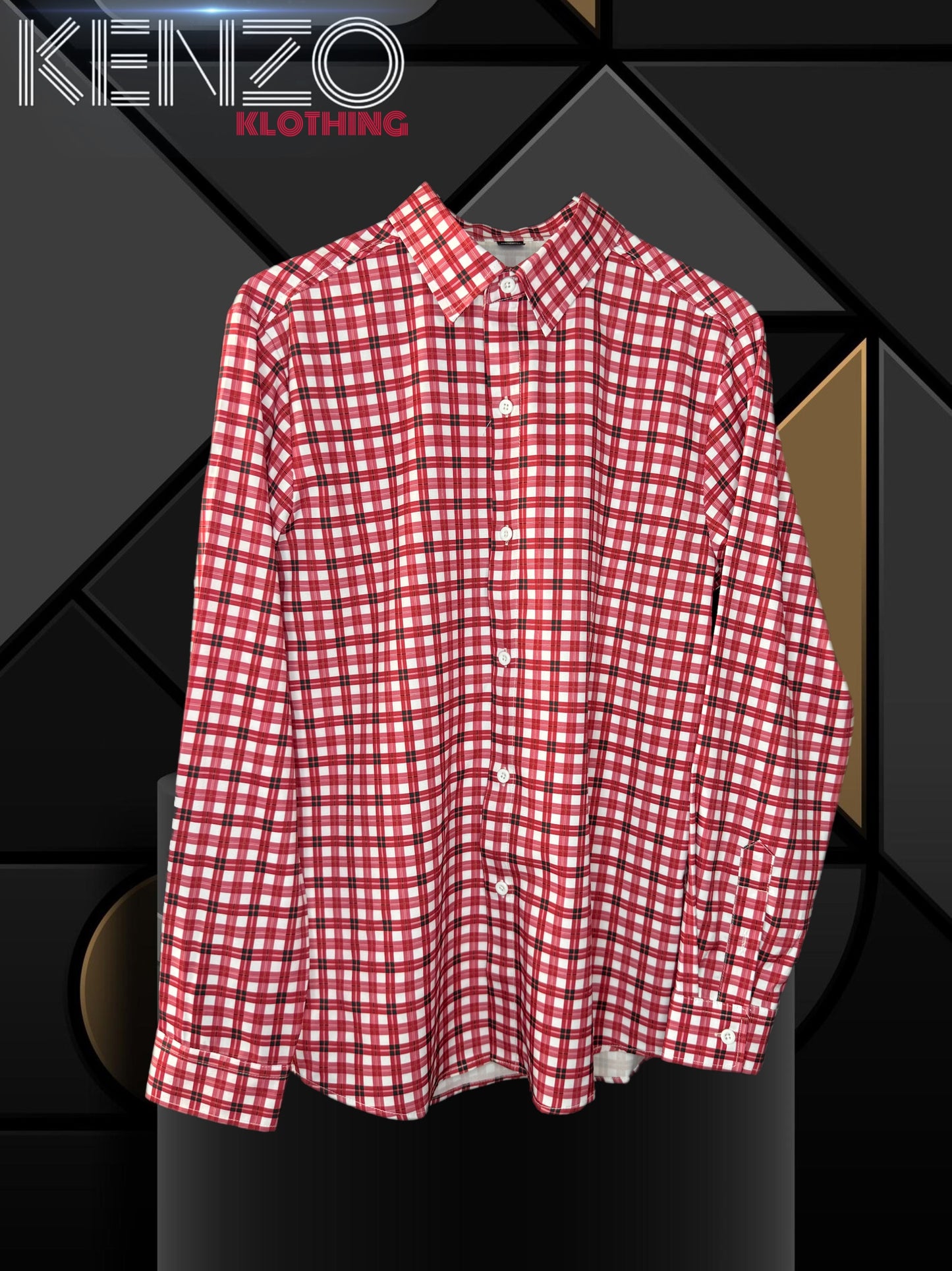 Red Long Sleeve Button Shirt