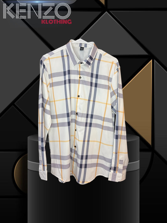 Burberry Style Button Shirt